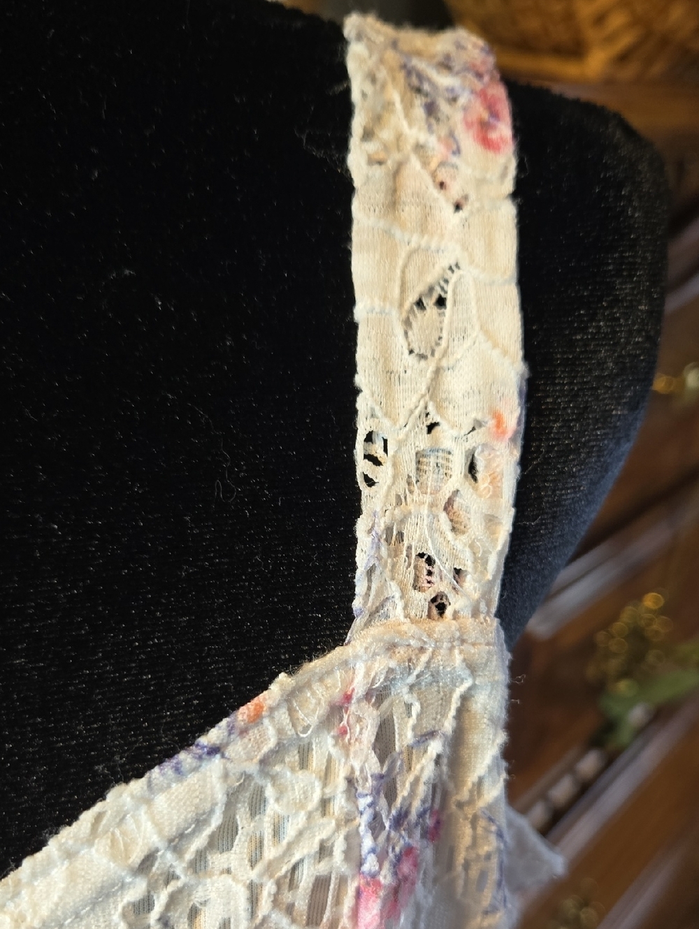 Nwt Lace Cottagecore Floral Flared Tank Top Size Large - Picture 6 of 11
